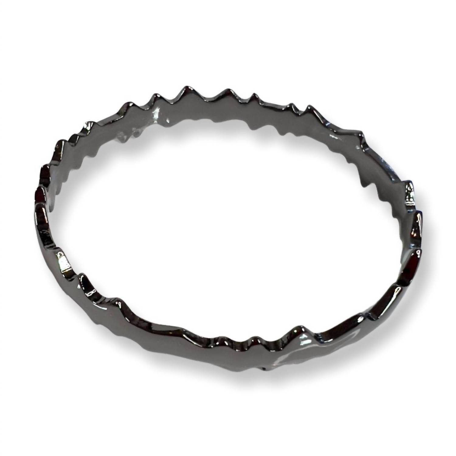 New Jagged Halo Jewelry Women's Yennefer Bangle Bracelet In Gunmetal Gray